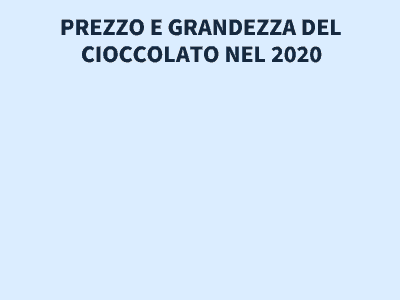 Prezzo e grandezza del cioccolato nel 2022?