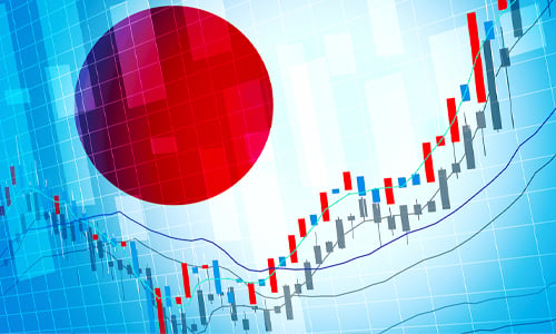Japanese flag and chart